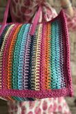 Kondi Rainbow Raffia Tote Bag Pink